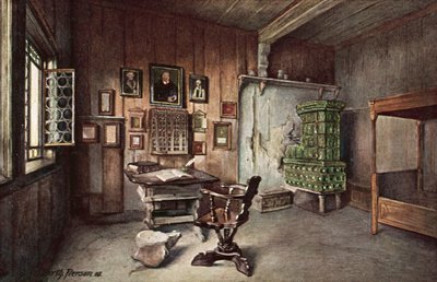Estudio de Martín Lutero en el Wartburg, Eisenach, Alemania de German School