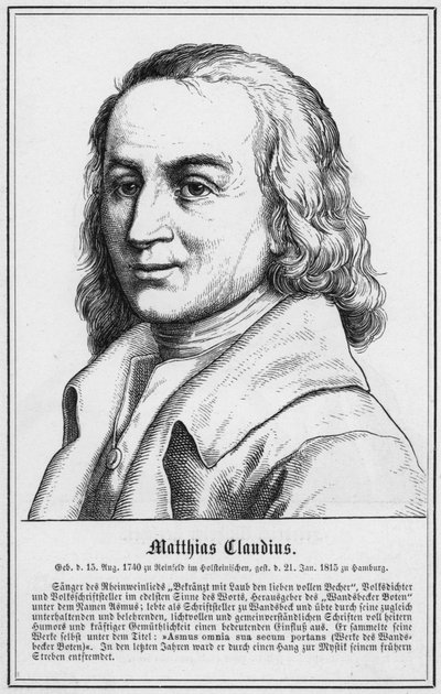 Matthias Claudius (grabado) de German School