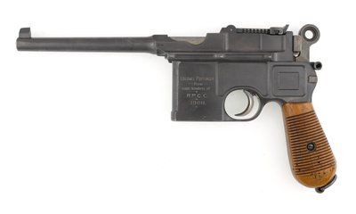 Pistola semiautomática Mauser modelo 1896 calibre 7.63 mm de German School