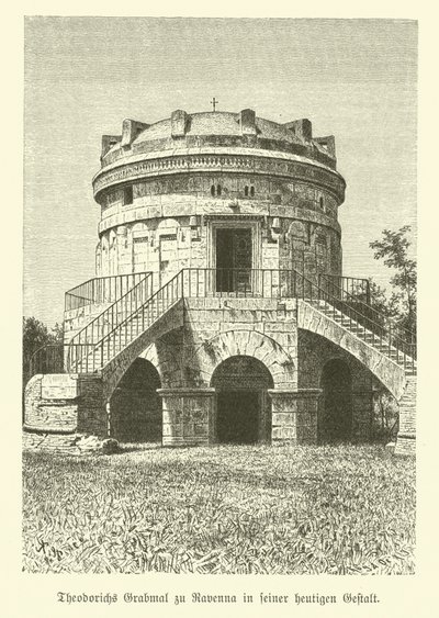 Mausoleo de Teodorico el Grande, Rey de los Ostrogodos, Rávena, Italia de German School
