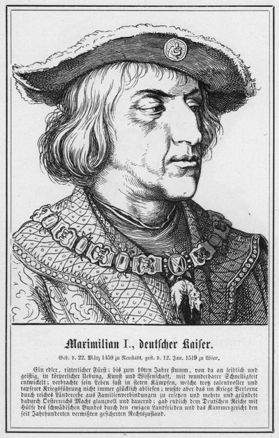 Maximiliano I, Emperador Alemán (grabado) de German School