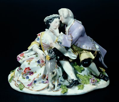 Encuentro de amantes, posiblemente por Johann Joachim Kandler (1706-75) c.1735 de German School