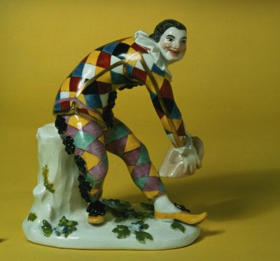 Figura de Meissen de Arlequín, c.1750 de German School