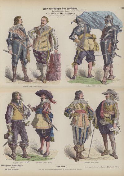 Trajes masculinos de la primera mitad del siglo XVII de German School