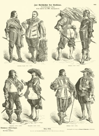 Trajes masculinos de la primera mitad del siglo XVII de German School