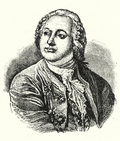 Mijaíl Lomonósov, escritor y científico ruso (grabado) de German School