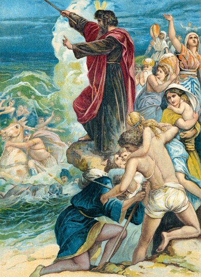 Moisés cruzando el Mar Rojo de German School
