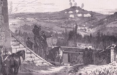 Monte Valerien durante el asedio, Cassells History of the War between France and Germany publicado por Cassell and Company Limited, c.1890 de German School