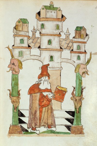Ms Add 15697 fol.44 El astrólogo árabe Albumasar, de una recopilación escrita por Jacobus Scracz de Indagine de German School