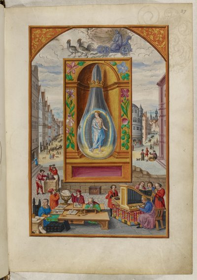 Ms Harley 3469, f.27 Una reina en un frasco, el Cuarto Tratado, de 