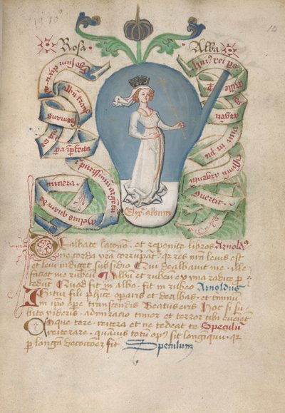 Sra. Sloane 2560, f.14 de los Tratados alquímicos, finales del siglo XV (vitela) de German School