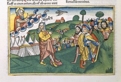Números 1:1-20 Preparativos para el viaje desde el Monte Sinaí, de la Biblia de Núremberg (Biblia Sacra Germanaica) de German School