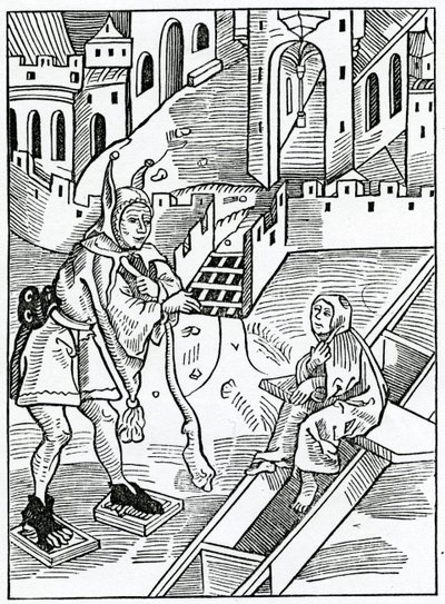 Del desprecio o menosprecio de la Sagrada Escritura, ilustración de la traducción al inglés de Alexander Barclay de 