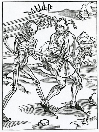 De los tontos que desprecian la muerte sin hacer provisión para ello, ilustración de la traducción al inglés de Alexander Barclay de 