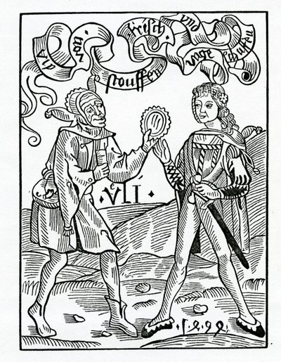 De nuevas modas y vestimentas disfrazadas, ilustración de la traducción al inglés de Alexander Barclay de 