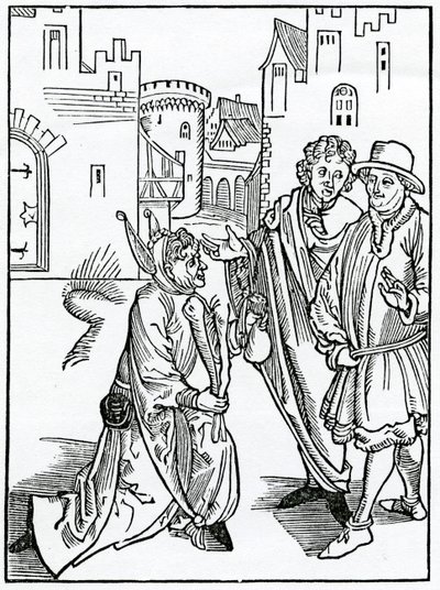 Del desprecio y desdén de la pobreza, ilustración de la traducción al inglés de Alexander Barclay de 