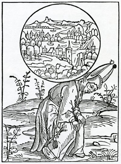 De la excesiva y costosa curiosidad de los hombres, ilustración de la traducción al inglés de Alexander Barclay de 
