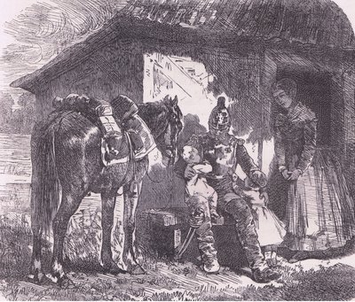 Partiendo a la guerra, Cassells History of the War between France and Germany publicado por Cassell and Company Limited, c.1890 de German School