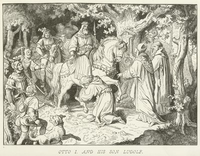 Otón I y su hijo Ludolfo de German School