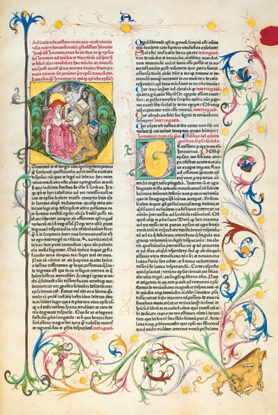 Página de Epistolae Hieronymus, cartas y tratados de San Jerónimo, editado por Adrianus Brielis de German School