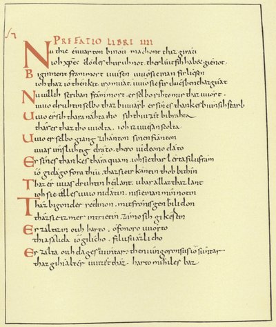 Página de la Paráfrasis del Evangelio de German School