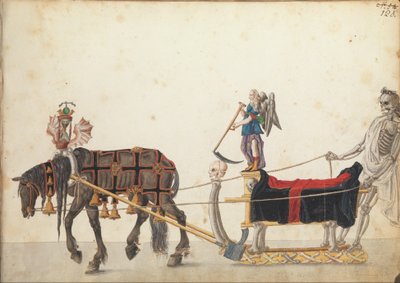 Trineo de desfile en el desfile, c.1640 de German School