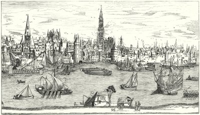 Panorama de Amberes a principios del siglo XVI de German School