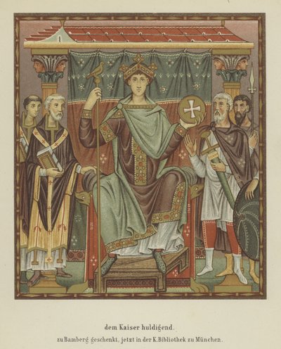 Rindiendo homenaje al Emperador del Sacro Imperio Romano Otón III de German School