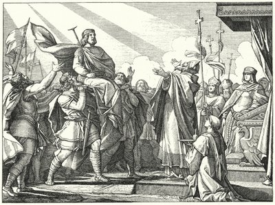 Pipino el Breve proclamado Rey de los Francos, 751 de German School