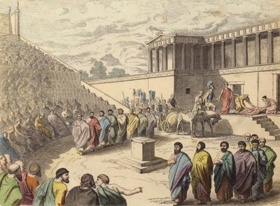 Representación de la obra Agamenón en un teatro de la Antigua Grecia de German School