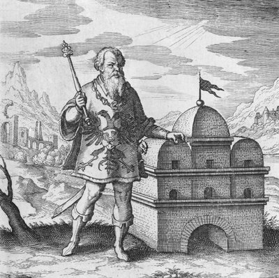 Filósofo heraldo del Musaeum Hermeticum de German School