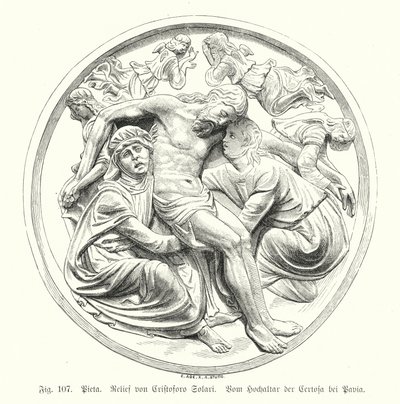 Piedad, relieve de Cristoforo Solari del Altar Mayor de la Certosa di Pavia, Italia de German School
