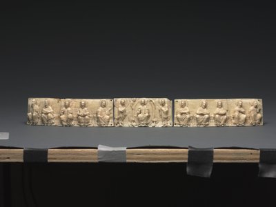 Placa de un altar portátil: Cristo y los Apóstoles, Valle del Bajo Rin, 1050-1100 de German School