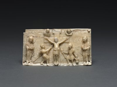 Placa de un altar portátil: La Crucifixión, Valle del Bajo Rin, 1050-1100 de German School