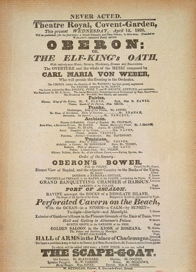 Cartel de la primera representación de 