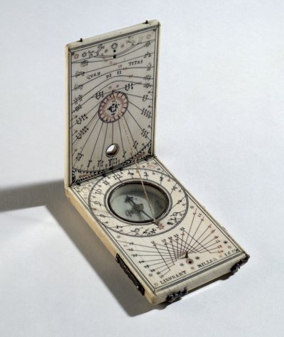 Reloj de sol portátil, hecho por Lienhart Miller, Núremberg, 1614 de German School