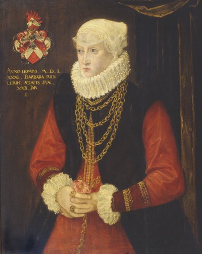 Retrato de Barbara Ridler, 1581 de German School