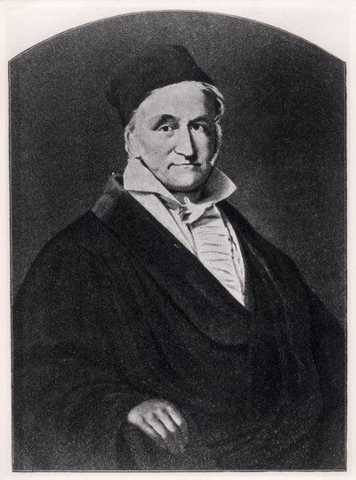 Retrato de Carl Friedrich Gauss (1777-1855) de Handbuch der Vermessungskunde publicado por Metzler en Stuttgart, 1895 de German School