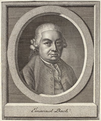Retrato de Carl Philipp Emanuel Bach (1714-88) de German School