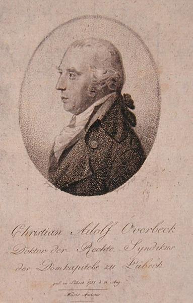 Retrato de Christian Adolf Overbeck (1755-1821) (grabado) de German School