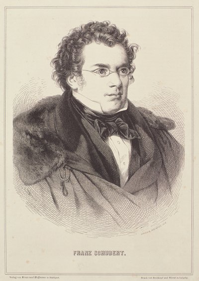 Retrato de Franz Schubert (1768-1827) de German School