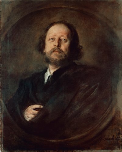 Retrato del escritor alemán Paul Johann Ludwig von Heyse de German School