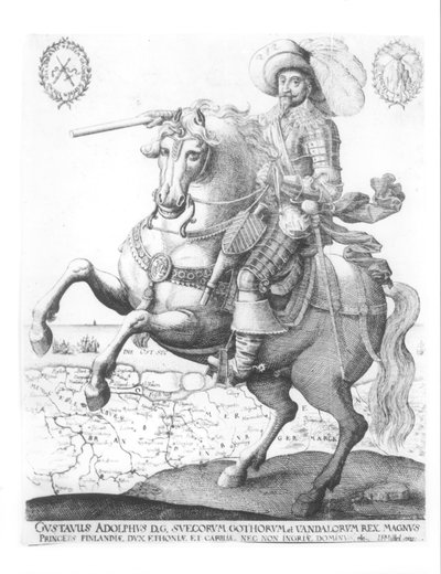 Retrato de Gustavo Adolfo II, rey de Suecia (1594-1632) de German School