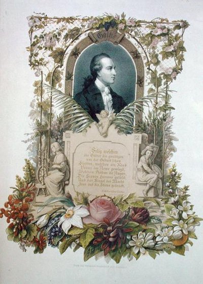 Retrato de Johann Wolfgang von Goethe (1749-1832) poeta y dramaturgo de German School