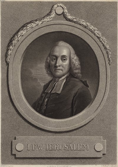 Retrato de Johann Friedrich Wilhelm Jerusalem de German School
