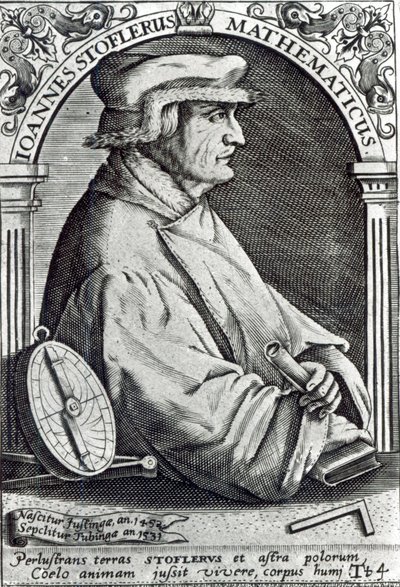 Retrato de Johannes Stoffler de German School