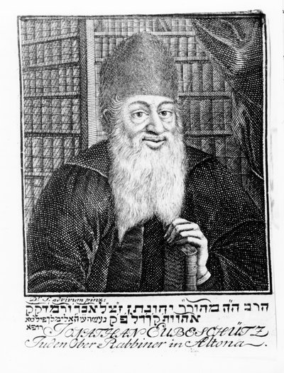 Retrato de Jonathan Eubeschutz, Rabino Principal en Altona de German School