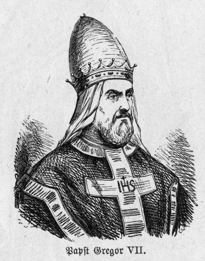Retrato del Papa Gregorio VII (Hildebrand) de German School