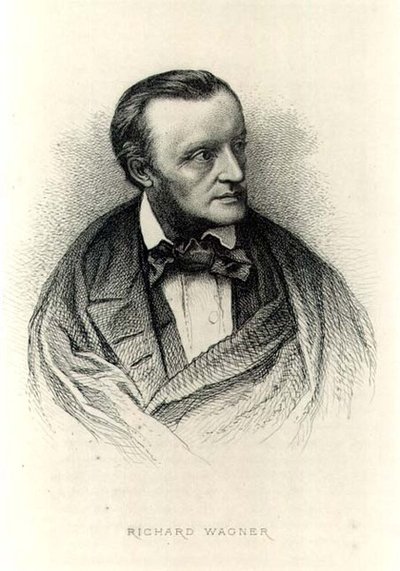 Retrato de Richard Wagner (1813-83) compositor alemán de German School
