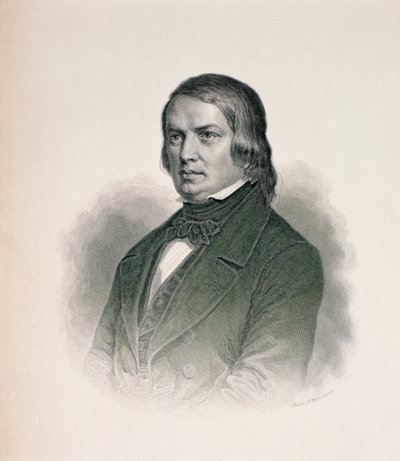 Retrato de Robert Schumann (1810-56) de German School